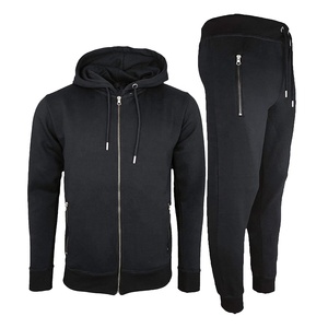 Sweat à capuche léger pour hommes, haut et bas, pantalon de survêtement de jogging, nouveau cordon contrasté, doublé polaire, survêtement de sport de grande taille - Product Image 1