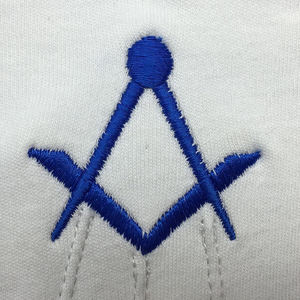 Masonic Regalia 100% Cotton White Craft Masonic Square & Compass Masonic Grand Lodge White Gloves Freemasonry Regalia <b>Accessory</b> - Product Image 6