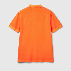Polo de ajuste regular naranja de verano informal de negocios para hombre, camisa transpirable de solapa suelta con patrón sólido, Etiqueta Privada - Product Image 5