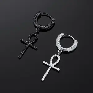 Pendientes de Aro de Plata de Ley con Diamantes Cultivados en Laboratorio Ecológicos para Uso Diario - Regalo Unisex para Fiestas - Product Image 1
