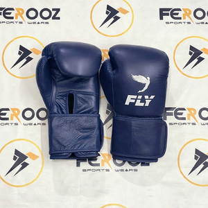 Latest Model Hot Selling Fly Grey Customized Boxing Sparring Set Wholesale Cheap Price Genuine Cowhide Leather Strap <b>Gloves</b> - Product Image 3