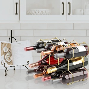 Estante para Botellas de Vino de Metal, Suministro de Fábrica, para Mostrador, para el Hogar, Fiestas, Suministros para Bares, Estante Hecho a Mano - Product Image 5