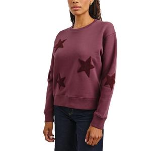 Haute qualité personnalisé hiver éponge étoile à cinq branches graphique 100% coton goutte épaule sweats pleine longueur Streetwear femmes - Product Image 2