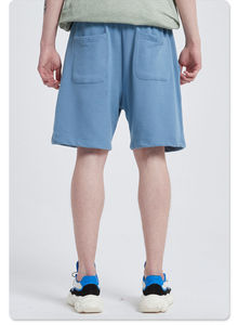 กางเกงวิ่งขาสั้นผ้าฝ้ายเอวสูงสำหรับผู้ชายกางเกงขาสั้นสำหรับใส่ออกกำลังกายในยิมเล่นกีฬาฤดูร้อนโลโก้แบบกำหนดเอง - Product Image 4