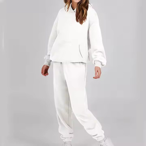 High Quality Customizable Women's Cotton Polyester Sweat Suits Cozy Casual Short Length Hoodies Autumn Front Back Design for - Product Image 2