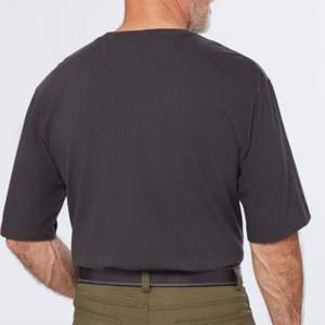 100% algodón transpirable sólido de gran tamaño Unisex manga corta Camiseta con diseño personalizado Logo Drop y características ecológicas - Product Image 4