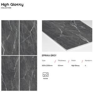 Carreaux de sol et de mur en porcelaine polie brillante, 600x1200 mm, brillants, modernes, antidérapants, antibactériens, texture de pierre - Product Image 5