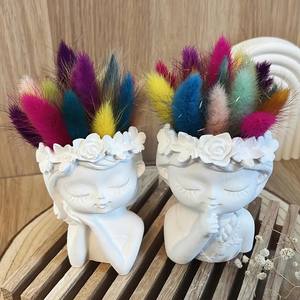 Set <span class=keywords><strong>de</strong></span> 2 Piezas <span class=keywords><strong>de</strong></span> Moldes <span class=keywords><strong>de</strong></span> Silicona <span class=keywords><strong>de</strong></span> Jarrón <span class=keywords><strong>de</strong></span> Niña Pequeña DIY para <span class=keywords><strong>Maceta</strong></span> <span class=keywords><strong>de</strong></span> Plantas Suculentas, Jarrón <span class=keywords><strong>de</strong></span> Concreto y Cemento, Molde <span class=keywords><strong>de</strong></span> Yeso - Product Image 2