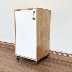 3-<b>Drawer</b> Mobile Personal Locker 40x40x75cm Natural Wood TCN68037 Storage <b>Unit</b> - Product Image 6