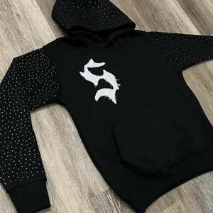 Sudaderas con Capucha para Hombre, Diseño Nuevo, Más Vendidas, de Algodón Mezclado, a la Moda, con Pedrería y Bordado Desgastado, para Adultos - Product Image 3