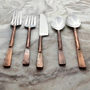 Royal <b>Plain</b> Flatware Cutlery Set of 5 Piece Latest Design Stainless Steel Cutlery Set for Kitchen Restaurant Home - Product Image 3