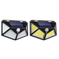 Lampe murale solaire LED Premium à triple face avec capteur de mouvement, étanche, pour extérieur et jardin, haute luminosité
