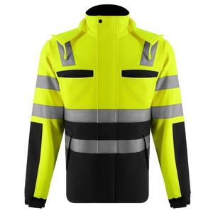 Venta al por mayor de ropa de trabajo de seguridad resistencia al agua traje de trabajadores de la construcción de alta visibilidad de seguridad reflectante chaqueta transpirable - Product Image 2