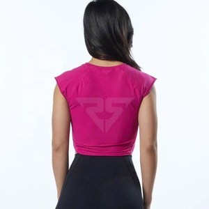 Women Crop <b>Top</b> t-shirts Printed Plain Cotton Round Neck Fashion Women Printed T-Shirts Women Crop <b>Top</b> t-shirts - Product Image 4