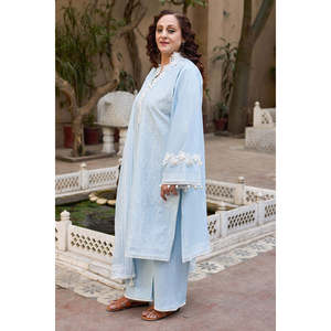 Conjunto de 3 Piezas para Mujer, Traje Bordado con Dupatta de Chifón Estampado con Laca BM-62016 - Product Image 6