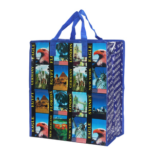 Recyclable Large Laminated PP Woven Shopping <b>Bag</b> with Zipper Closure Heavy Duty <b>Waterproof</b> Travel Storage <b>Bag</b> OEM Wholesale - Product Image 6