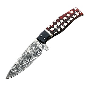 Sizzco มีดเหล็กดามัสกัสหลายสีที่สวยงามทำด้วยมือด้าม Micarta Corian ที่วางตรงขอบสำหรับ - Product Image 1