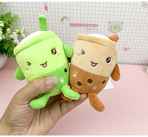 Porte-clés en peluche Boba tendance Aika, thé au lait aux bulles, rembourré en coton PP, pendentif pour sac à dos, direct usine - Product Image 1