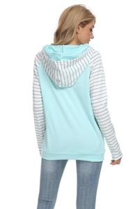 Sudadera con Capucha forrada de lana con cordón Zip Up Ropa de mujer Sudadera con capucha Casual Sudaderas con capucha de manga larga - Product Image 4