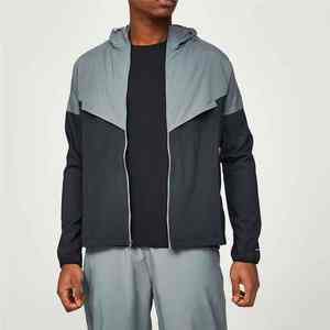 เสื้อแจ็กเก็ตกันลมวิ่งสำหรับผู้ชายชุดออกกำลังกายกันน้ำระบายอากาศได้ดีมีซิปบาง - Product Image 2
