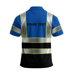 เสื้อโปโลแขนสั้นแบบสะท้อนแสง เสื้อทำงานแบบระบายอากาศพร้อมแถบสะท้อนแสงเพื่อความปลอดภัย - Product Image 6