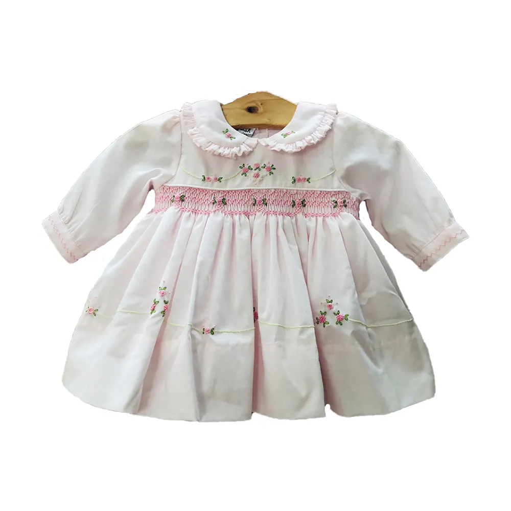Önlük önlük fırfır kız elbise bebek kız uzun kollu bahar giysileri yumuşak keten bebek kız elbise
