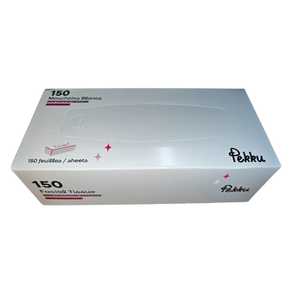 Caja de 150 Pañuelos de Pulpa de Madera Blanca PEKKU - Product Image 1