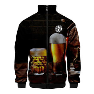 เสื้อแจ็คเก็ตซิปขนาดใหญ่สำหรับผู้ชาย เสื้อโค้ทบุรุษลายพิมพ์ 3 มิติ ลายเบียร์ตลกๆ เสื้อสเวตเชิ้ตแขนยาวลำลองสำหรับผู้ชายและผู้หญิง - Product Image 2