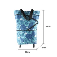 Sac de courses pliable d'origine vietnamienne avec roulettes et sac de shopping roulable, taille et motif personnalisables