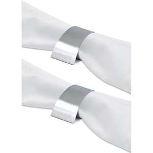 Ronds de serviette en tôle d'aluminium Bonne qualité Porte-serviettes réutilisables Anneaux élégants ajustables à collectionner - Product Image 2