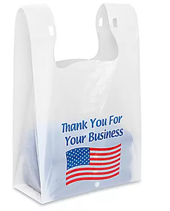 Bolsas de compras de plástico duraderas verdes Premium con asas de camiseta para comestibles al por menor y de supermercado - Product Image 5