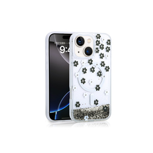 Funda Protectora Trasera Transparente de Lujo Premium con Diseño Impreso para iPhone 15 XS 7 Plus A53 - Funda de Silicona Líquida con Brillantina - Product Image 1