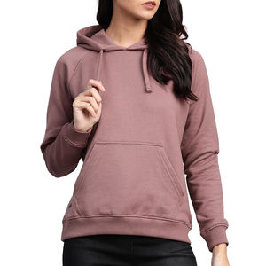 Sweat à capuche décontracté d'hiver pour femme, doublé en polaire/mais en mélange de coton, avec poches, couleur unie, longueur longue - Product Image 1