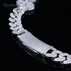 Cadena de eslabones cubanos de diamante de moissanita chapada en oro de 18 quilates de plata 925, joyería fina para hombres, cadenas cubanas heladas - Product Image 4