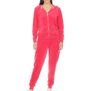 Ropa informal de alta calidad de moda para mujer, chándal de terciopelo, ropa deportiva, chándal para correr para mujer - Product Image 1
