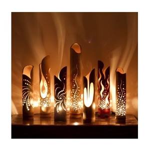 Lampes décoratives en bambou faites à la main, design unique, tendance actuelle, décoration artistique en bambou, lampe prête à être expédiée - Product Image 1