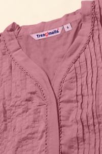 Trendmalls femmes pur coton Midi formel a-ligne robe occidentale évasée plissée motif solide taille naturelle respirant - Product Image 6