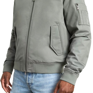 High Quality Custom Men's Bomber <b>Jacket</b> with Reversible Stand Collar Pocket Decoration New Design Style Bomber <b>Jacket</b> - Product Image 6