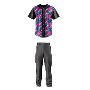 Jersey de béisbol con botón de sublimación personalizado para hombre, uniforme de poliéster transpirable, estampado bordado, jersey de softbol en blanco, venta 2025 - Product Image 3