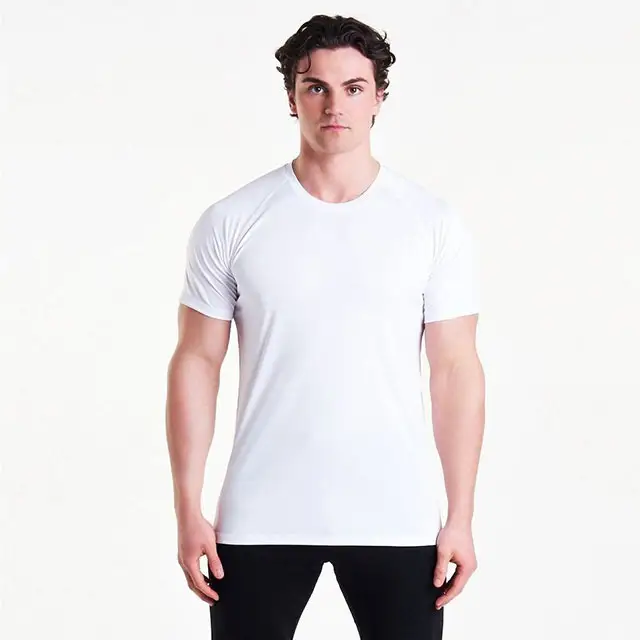 Người Đàn Ông Của Tập Thể Dục Thể Thao T-Shirt 95% Cotton 5% Elastin Phòng Tập Thể Dục O-Cổ Thiết Kế Đồng Bằng Thể Thao T-Shirt Biểu Tượng Tùy Chỉnh T Áo Sơ Mi Cho Nam Giới