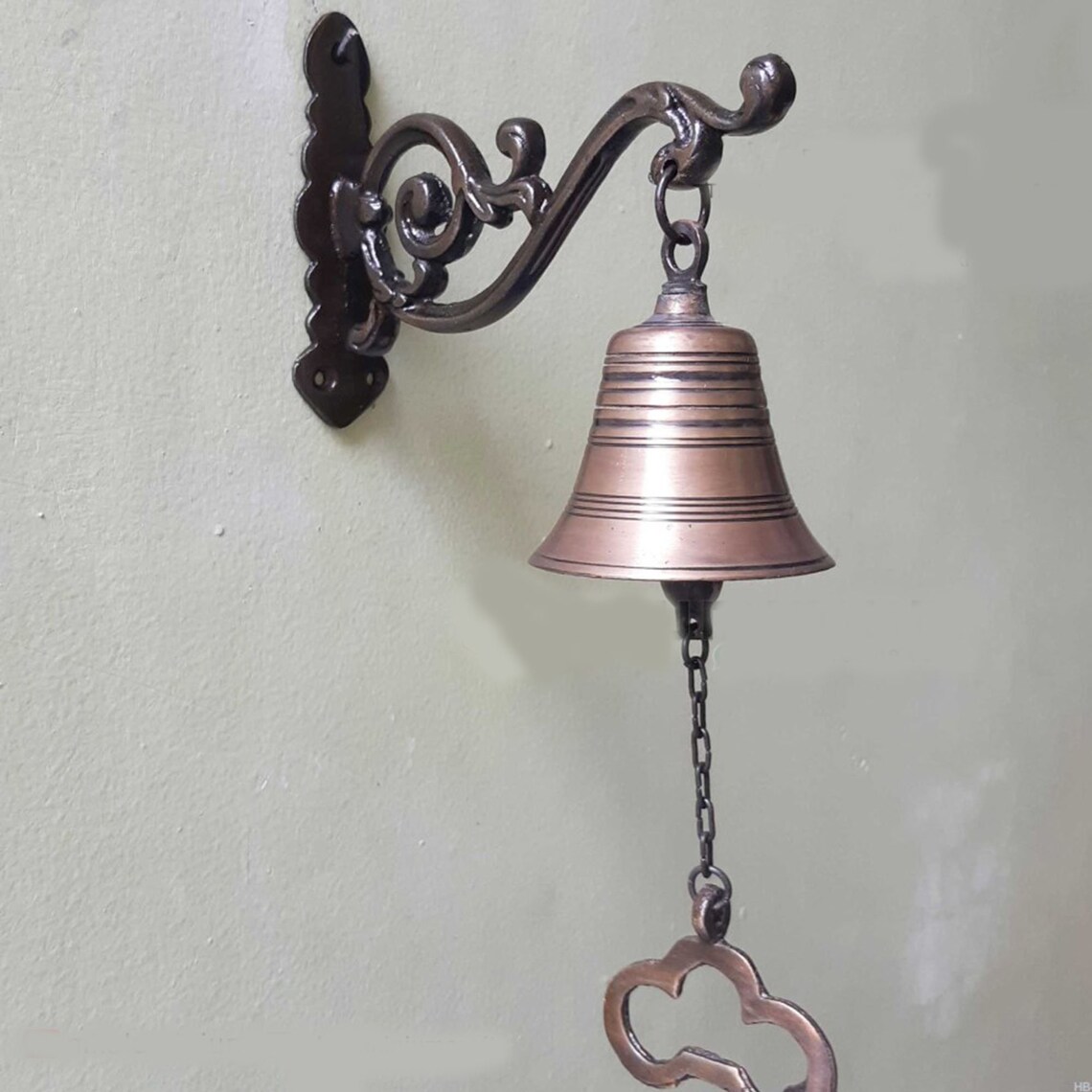 Relaxdays Cast Iron Door Bell With Birds Dark Green 20 X 10 X 13cm - View #4