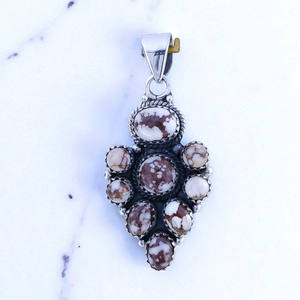 Fantásticos Colgantes de Plata de Ley 925 con Piedras Preciosas de Jaspe Caballo Salvaje - Product Image 2