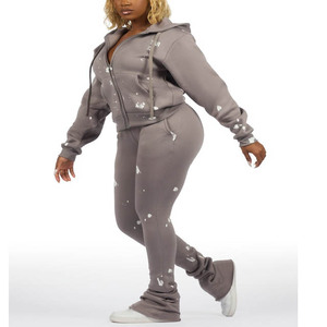 Ensemble de survêtement de jogging pour femmes avec poche cargo, tenue de sport confortable et respirante pour l'entraînement, la remise en forme et la course à pied - Product Image 3