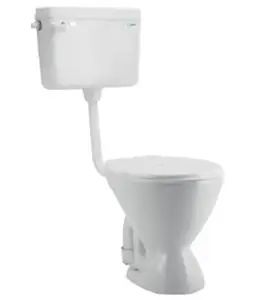 Toilet dua potong kualitas terbaik dengan tangki sistem flushing standar fitur pelepasan cepat yang dipasang di lantai tersedia