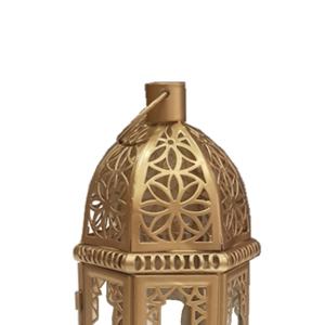 ที่ตั้งเทียนโลหะขนาดเล็กของโมร็อกโกพร้อมดีไซน์แบบคัตเอาท์ที่กำหนดเองโคมไฟไม้และขวดโหลสำหรับงานแต่งงานและคริสต์มาส - Product Image 2