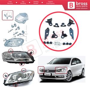 ชุดขายึดไฟหน้า BHL504+BHL505 ซ้าย-ขวา สำหรับ Passat 3C B7 362 365 ปี 2011-2014 3AA998225 - Product Image 6