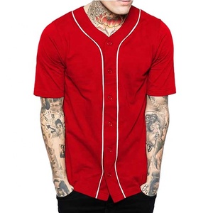 Mode personnalisée pour hommes Chemise à boutons vierges Maillot de baseball Vente en gros Uniforme de baseball - Product Image 3