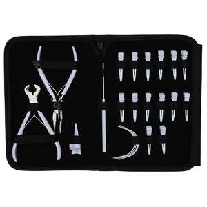 Kit d'outils pour extensions capillaires DIY avec micro-pince à sertir, outil de retrait de liaison, doigt de séparation, aiguilles à coudre courbées, crochet à enfiler, pinces - Product Image 5
