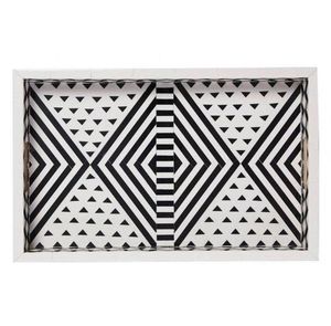 BANDEJA DE SERVICIO CON INCRUSTACIONES DE HUESO ELEGANTE DE ALTA CALIDAD ÚNICA HECHA A MANO con patrones marroquíes hechos a mano - Product Image 3