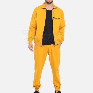 Ropa deportiva de moda para hombre más vendida, chándales de algodón 100% transpirables de alta calidad personalizados, conjuntos de invierno de Color sólido - Product Image 1